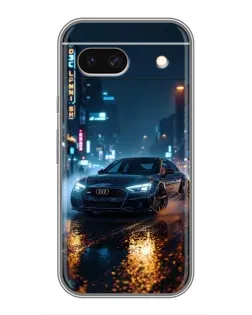 Чохол для Google Pixel 8A з картинкою «Нічне місто та Audi»