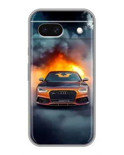 Чохол для Google Pixel 8A з картинкою «Audi у вогняному диму»