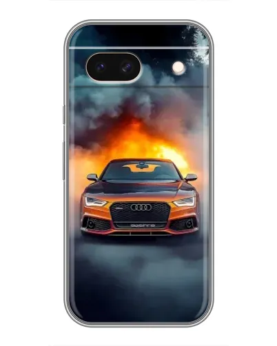 Чохол для Google Pixel 8A з картинкою «Audi у вогняному диму»