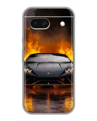 Чохол для Google Pixel 8A з картинкою «Lamborghini у вогні»