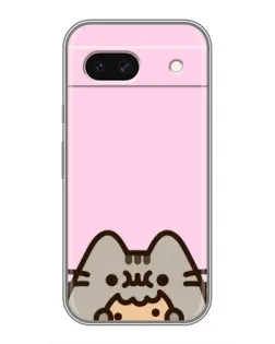 Чехол для Google Pixel 8A с картинкой «Pusheen и печенье»