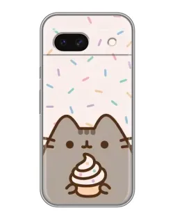 Чехол для Google Pixel 8A с картинкой «Пушин с кексом»