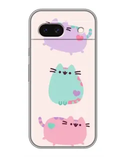 Чехол для Google Pixel 8A с картинкой «Pusheen трио»