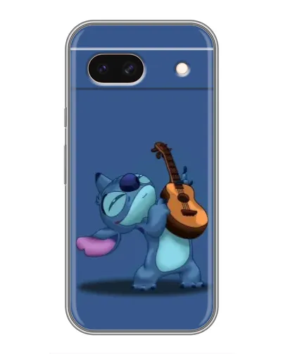Чехол для Google Pixel 8A с картинкой «Стич с укулеле»