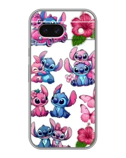 Чехол для Google Pixel 8A с картинкой «Стикеры Stitch и Angel»