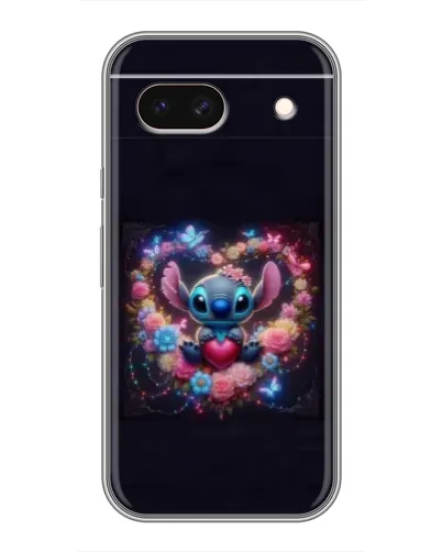 Чехол для Google Pixel 8A с картинкой «Stitch в цветах»