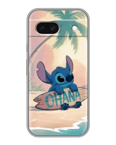 Чехол для Google Pixel 8A с картинкой «Стич на серфе»