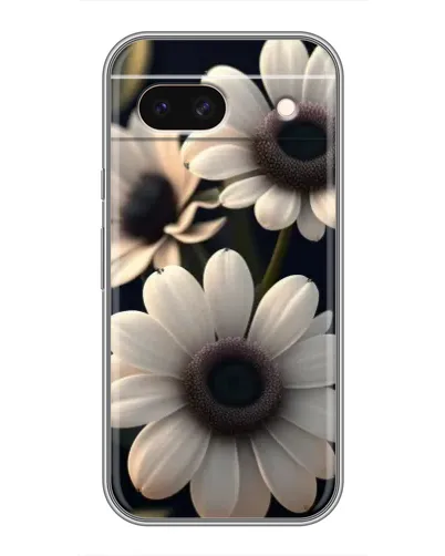 Чехол для Google Pixel 8A с картинкой «Белые маргаритки макро»