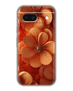 Чехол для Google Pixel 8A с картинкой «Оранжевый макро цветок»