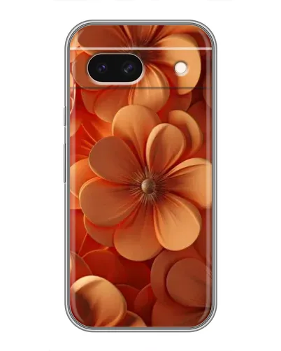 Чехол для Google Pixel 8A с картинкой «Оранжевый макро цветок»