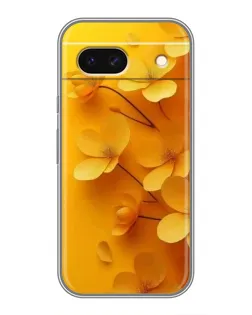 Чехол для Google Pixel 8A с картинкой «Золотые лепестки»