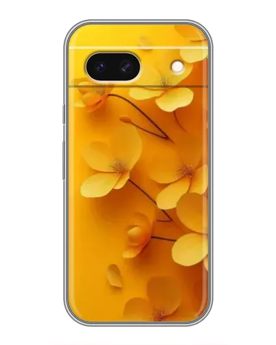 Чехол для Google Pixel 8A с картинкой «Золотые лепестки»