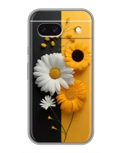 Чехол для Google Pixel 8A с картинкой «Подсолнух и ромашка»
