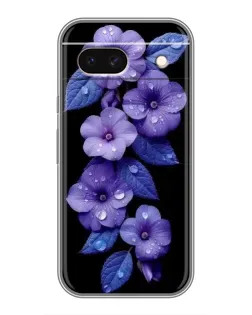 Чехол для Google Pixel 8A с картинкой «Фиолетовые цветы с росою»