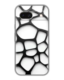 Чехол для Google Pixel 8A с картинкой «Белая объемная сетка»
