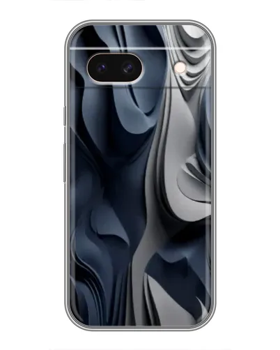 Чохол для Google Pixel 8A з картинкою «Об'ємні сині складки»