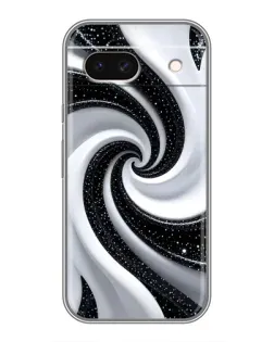 Чехол для Google Pixel 8A с картинкой «Черно-белая спираль»