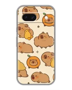 Чехол для Google Pixel 8A с картинкой «Капибары с апельсинами»