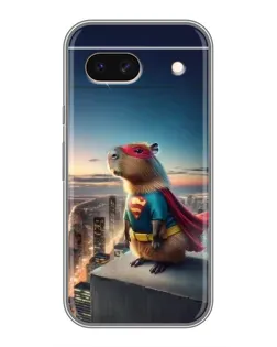 Чехол для Google Pixel 8A с картинкой «Капи-мен супергерой»