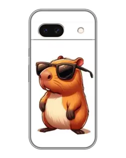 Чехол для Google Pixel 8A с картинкой «Капибара в очках»