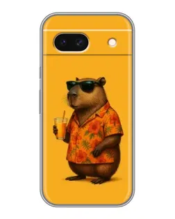 Чехол для Google Pixel 8A с картинкой «Капибара на отдыхе»
