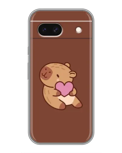 Чохол для Google Pixel 8A з картинкою «Капібара з серцем»