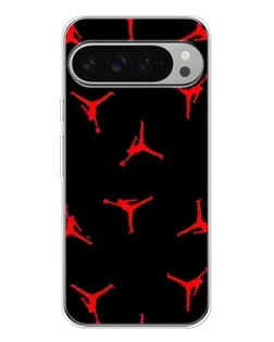Чехол для Google Pixel 9 Pro XL с картинкой «Jordan Red Pattern»