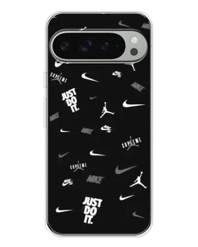 Чехол для Google Pixel 9 Pro XL с картинкой «Nike Black Pattern»
