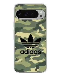 Чехол для Google Pixel 9 Pro XL с картинкой «Милитари стиль Adidas»