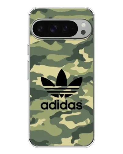 Чехол для Google Pixel 9 Pro XL с картинкой «Милитари стиль Adidas»