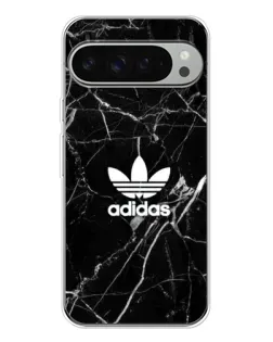 Чехол для Google Pixel 9 Pro XL с картинкой «Белый мрамор Adidas»