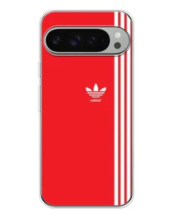 Чехол для Google Pixel 9 Pro XL с картинкой «Красный минимализм Adidas»