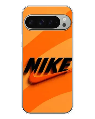 Чехол для Google Pixel 9 Pro XL с картинкой «Оранжевый драйв Nike»