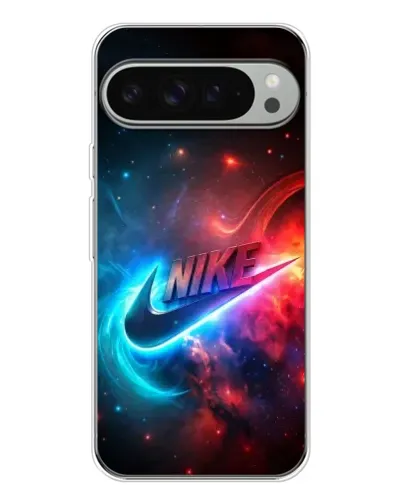 Чехол для Google Pixel 9 Pro XL с картинкой «Огненный логотип Nike»