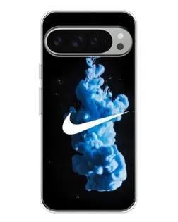 Чехол для Google Pixel 9 Pro XL с картинкой «Nike и синий дым»