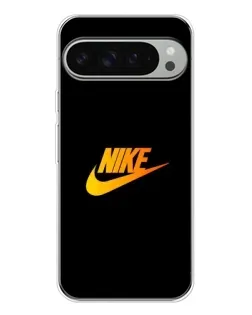 Чехол для Google Pixel 9 Pro XL с картинкой «Золотой логотип Nike»