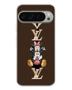 Чехол для Google Pixel 9 Pro XL с картинкой «LV и Микки Маус»