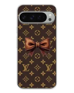 Чехол для Google Pixel 9 Pro XL с картинкой «LV с бантом»