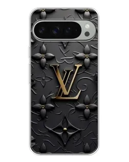 Чехол для Google Pixel 9 Pro XL с картинкой «Кожаная текстура LV»