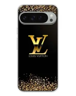 Чехол для Google Pixel 9 Pro XL с картинкой «LV — золотые искры»