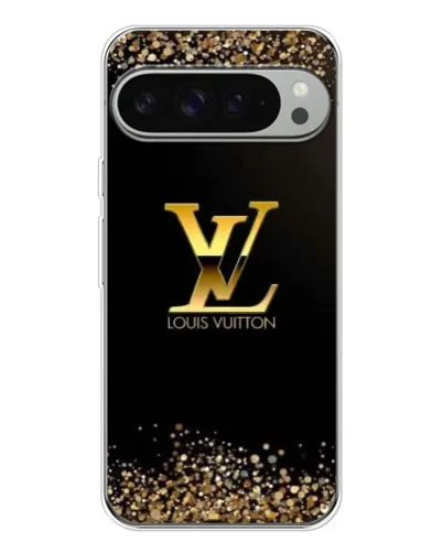 Чехол для Google Pixel 9 Pro XL с картинкой «LV — золотые искры»