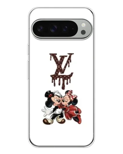Чехол для Google Pixel 9 Pro XL с картинкой «LV и Микки Маус»