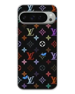 Чехол для Google Pixel 9 Pro XL с картинкой «Цветная монограмма LV»