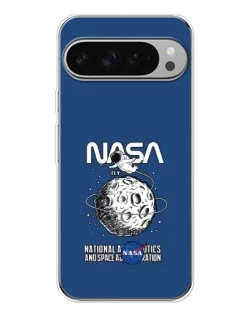 Чехол для Google Pixel 9 Pro XL с картинкой «NASA — лунная миссия»