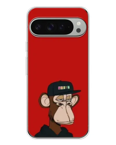 Чехол для Google Pixel 9 Pro XL с картинкой «Bored Ape — красный фон»