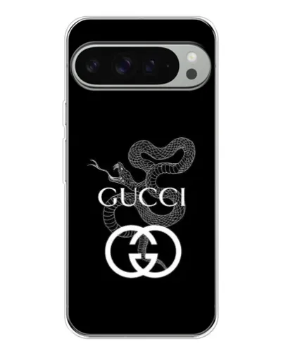 Чехол для Google Pixel 9 Pro XL с картинкой «Gucci — серебряная змея»
