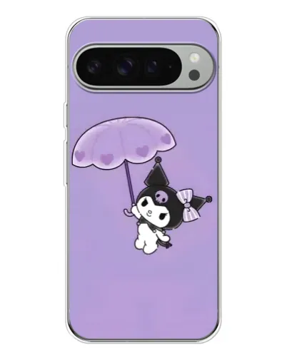 Чехол для Google Pixel 9 Pro XL с картинкой «Kuromi с зонтиком»