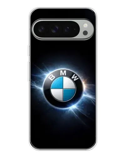 Чехол для Google Pixel 9 Pro XL с картинкой «BMW — неоновое сияние»