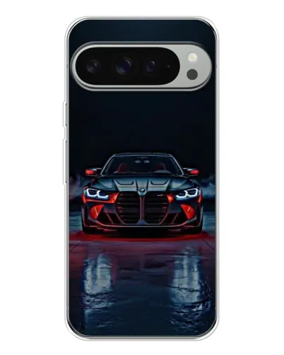Чехол для Google Pixel 9 Pro XL с картинкой «BMW на мокрой дороге»