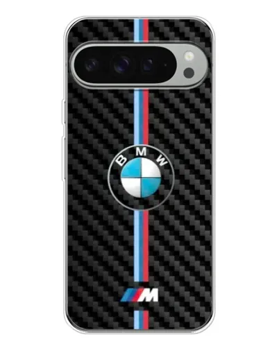 Чехол для Google Pixel 9 Pro XL с картинкой «Эмблема BMW и карбон»